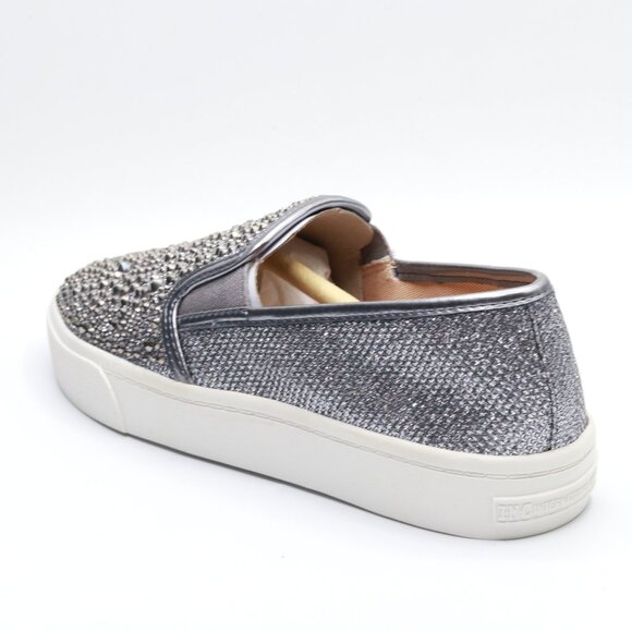 INC Womens Sammee Metallic Rhinestone Loafers Gray 6 Medium (B,M) - Picture 4 of 4